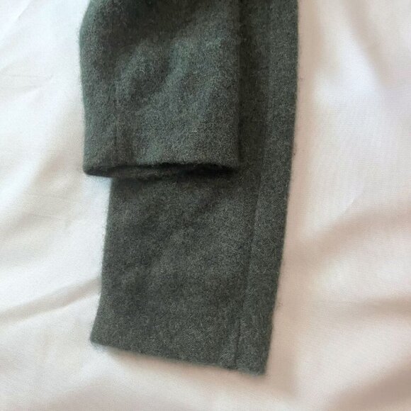 VINCE DARK GREEN BOILED CASHMERE FRONT WRAP SWEATER PULLOVER - S - Picture 10 of 13